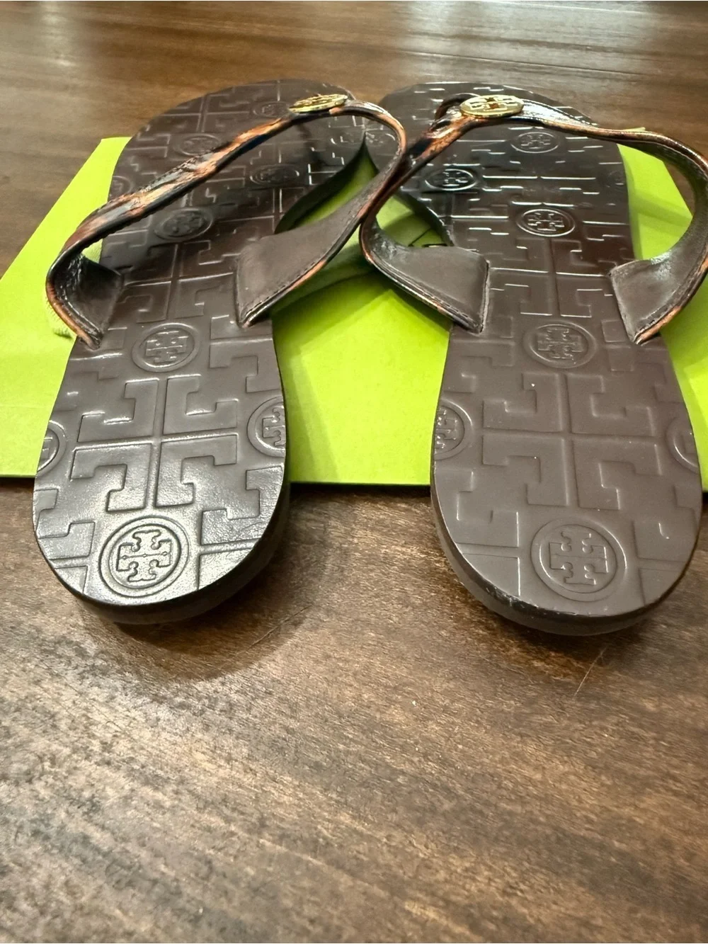 Tory Burch Leopardt-Print Miller Thong Sandals with Gold Logo